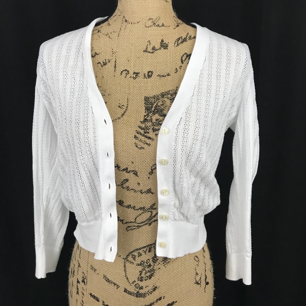 Lauren by Ralph Lauren White Cardigan Bolero